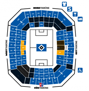 Der Stadionplan des HSV Stadions.